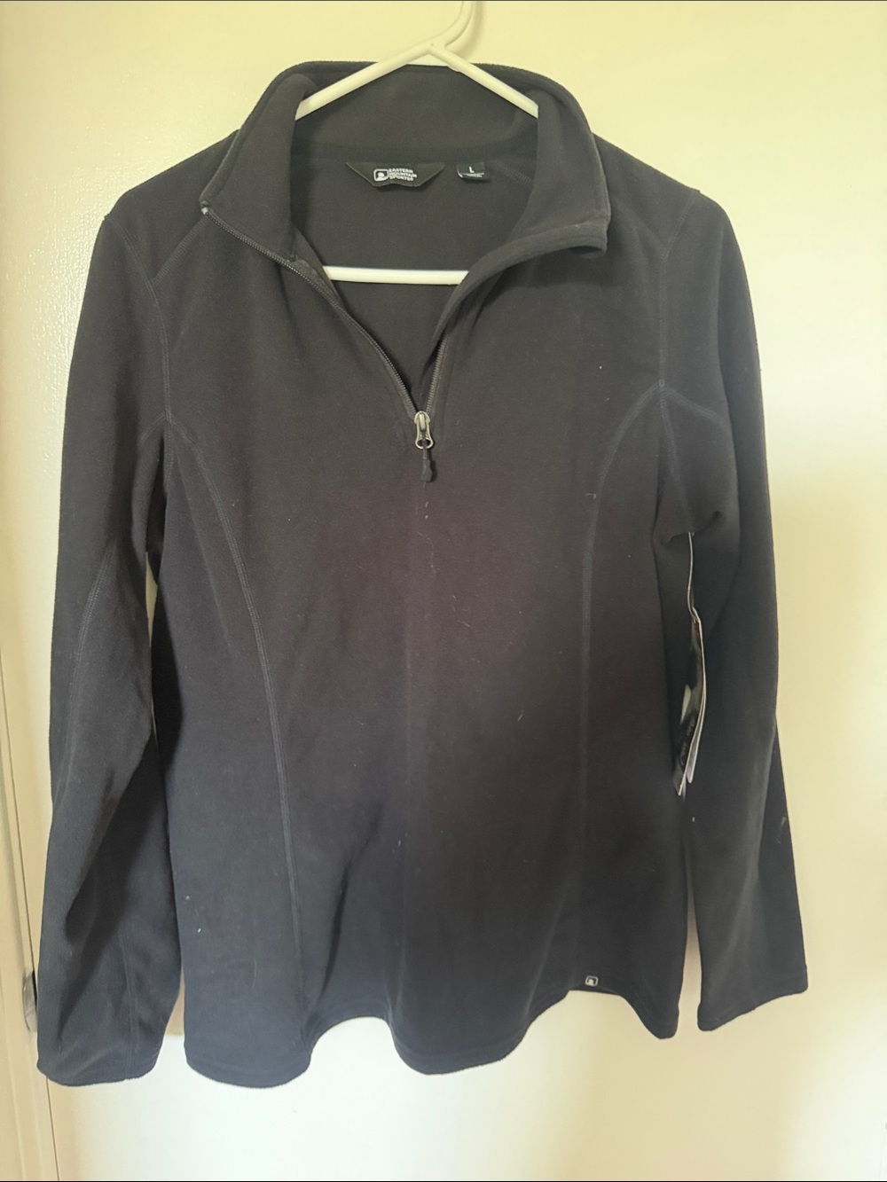 Eastern Mountain Sports Black Microfleece 1/4 Zip Pullover